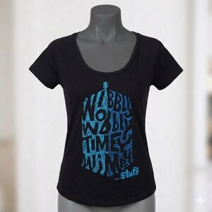 Her Universe Black Tee with Blue TARDIS Graphic